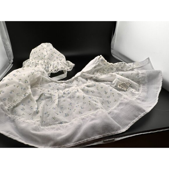 Cabbage Patch Kids Preemie Doll Coleco White Blue Daisies Bonnet And Dress - Picture 15 of 16